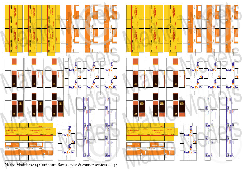 35074 Cardboard boxes post & courier services 1/35