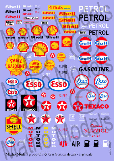 35099  Oil & gas station decals 1/35