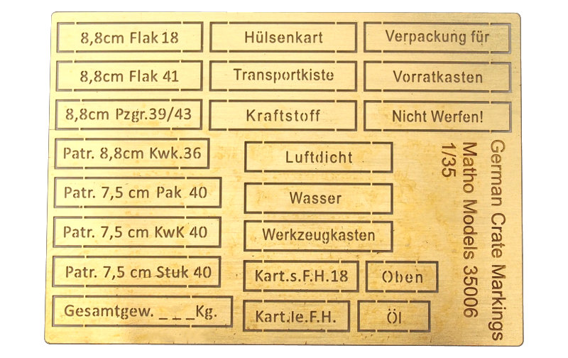 35006  German crate markings