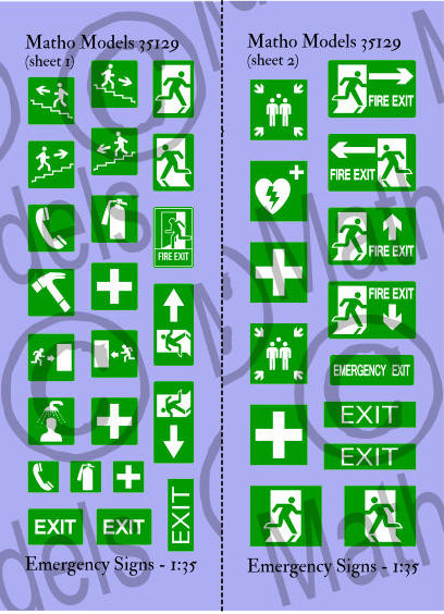 35129 Emergency signs