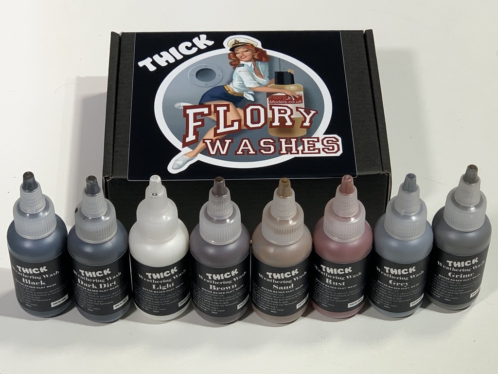 TWW100 Set of 8 thick Flory Models washes