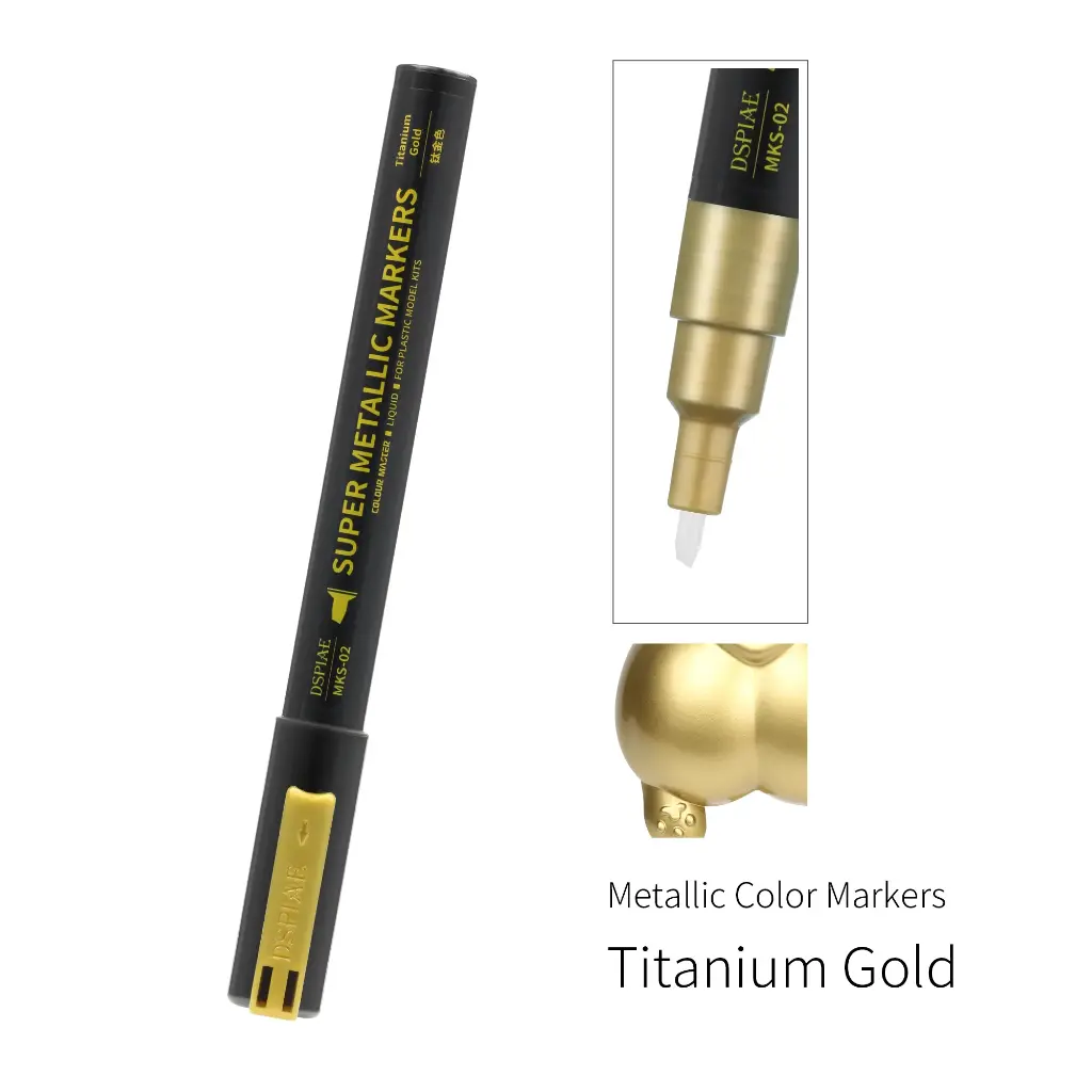 MKS-02 Marker pen Super metallic Titanium gold